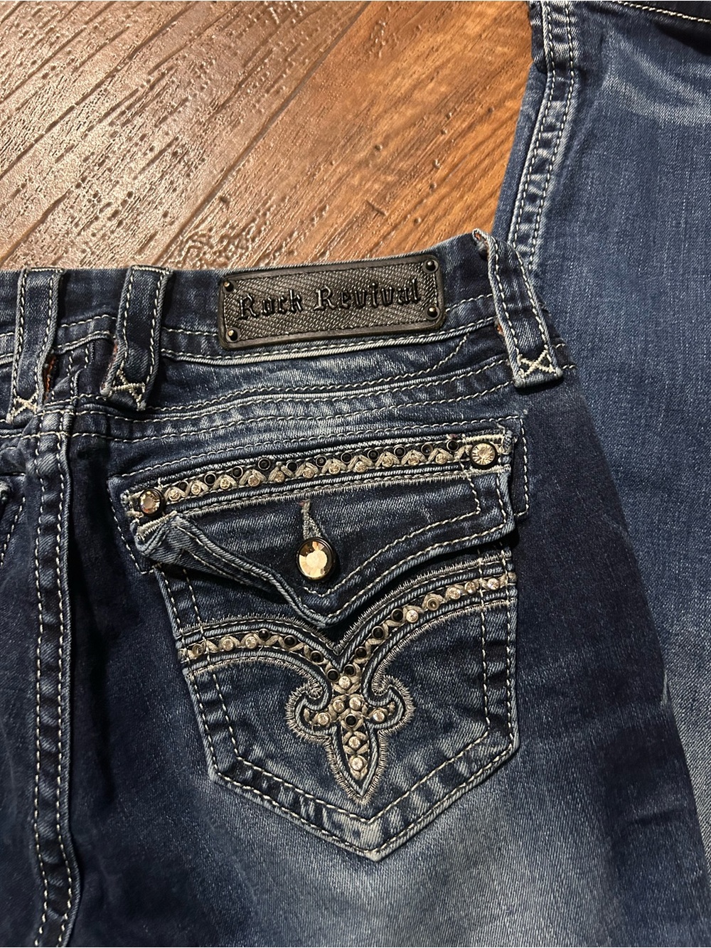 Flo Easy Skinny Rock Revival Jeans — Waist 28